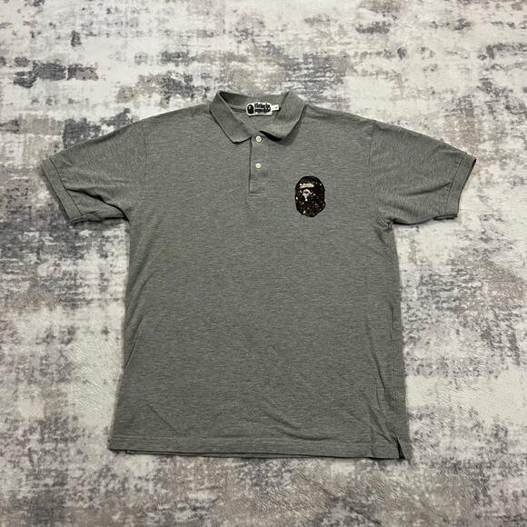 Authentic Bape 2000's Sample Ape Head Polo L - Picture 1 of 6